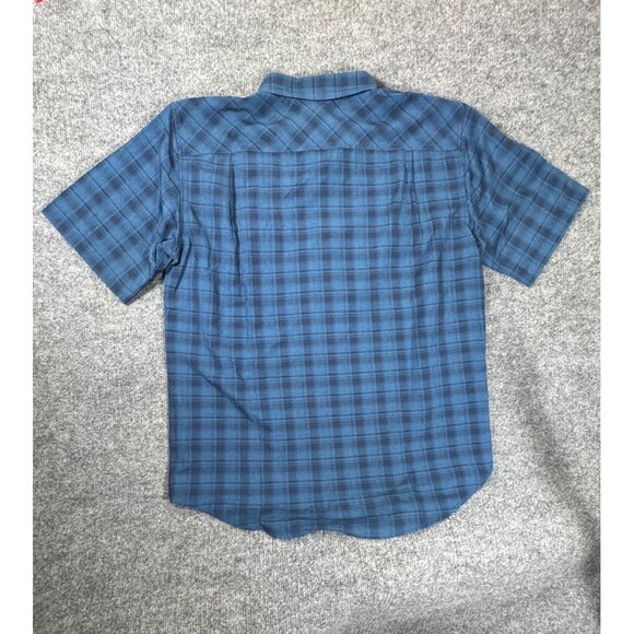 Orvis Blue Plaid Short Sleeve Button-Up Shirt M/M Polyester Mens Classic Collect - Picture 2 of 16